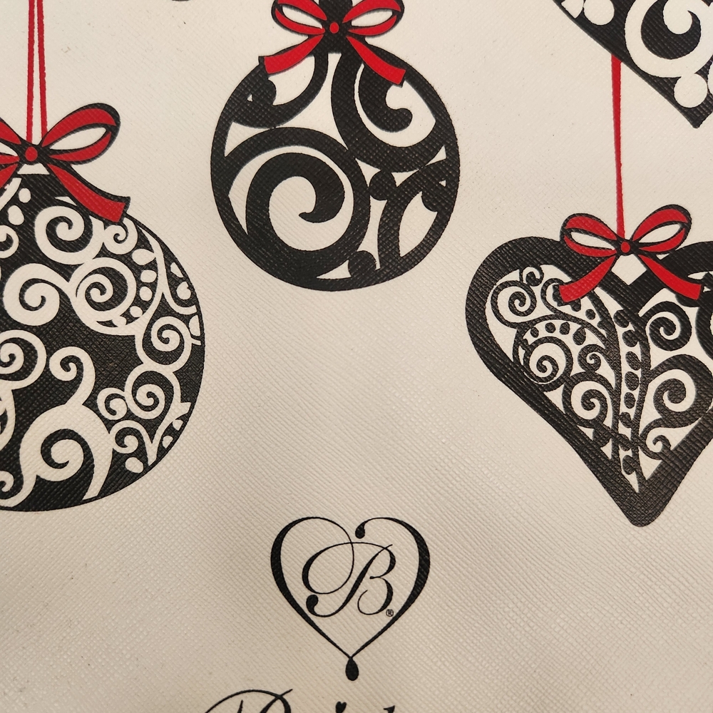 Brighton Love Notes Tote - Black, White, Red Ornament Design Tote NWT - Picture 7 of 9